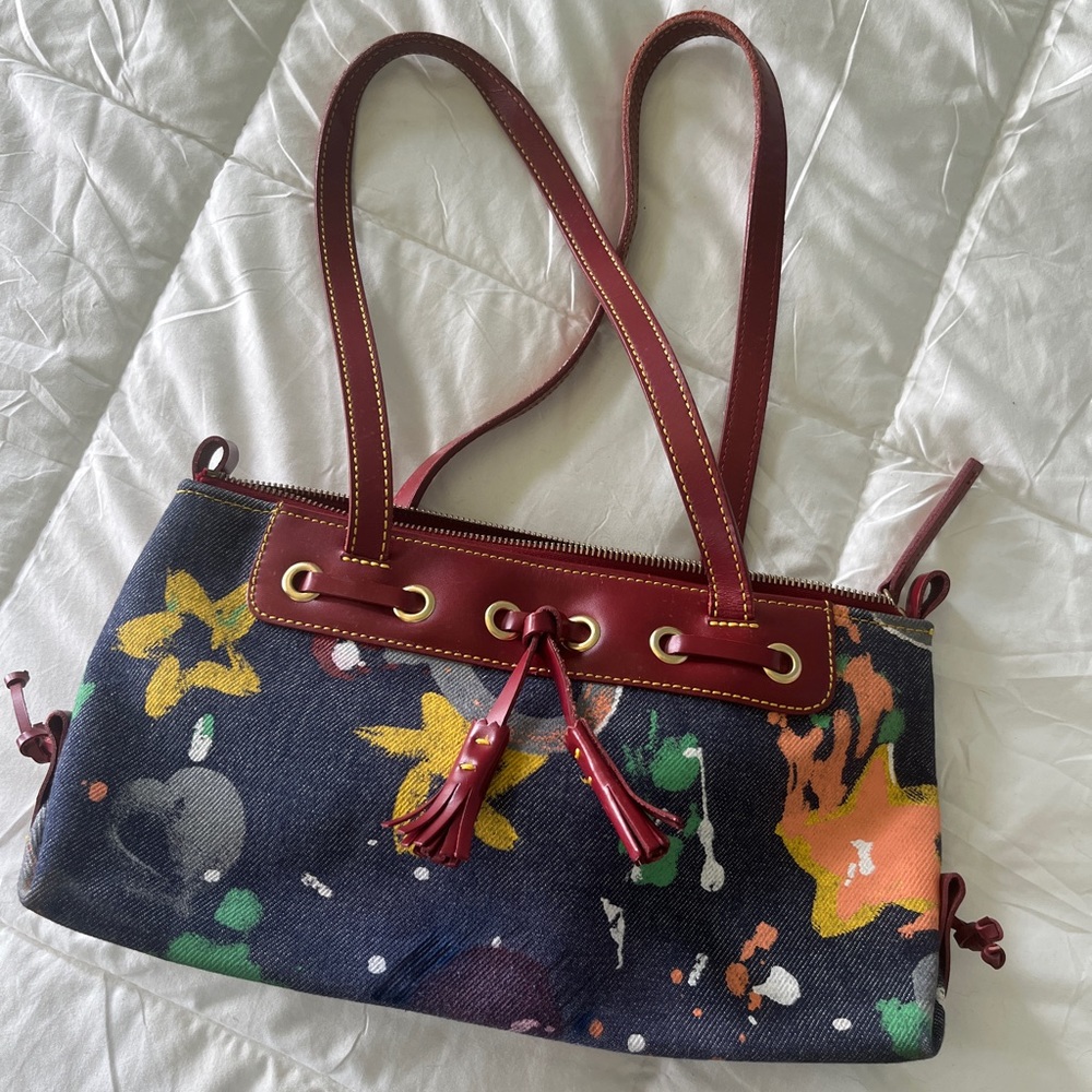 Y2K Dooney and Burke Denim Shoulder Bag